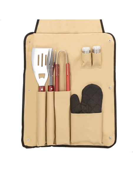 Set tablier avec 6 accessoires barbecue
