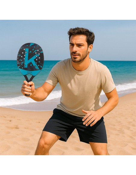 Lot de 2 pagaies de plage avec ballon et sac filet