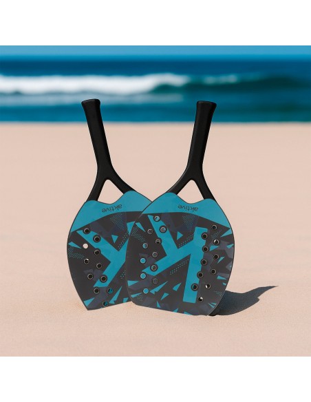 Lot de 2 pagaies de plage avec ballon et sac filet