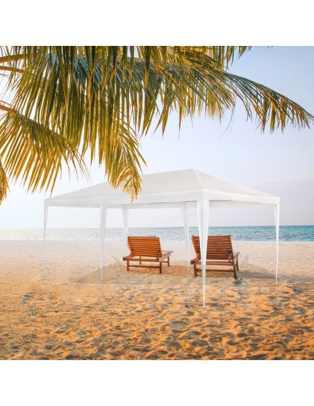 Tonnelle de jardin extra-large amovible 600x300x255 cm blanc