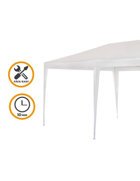 Tonnelle de jardin extra-large amovible 600x300x255 cm blanc