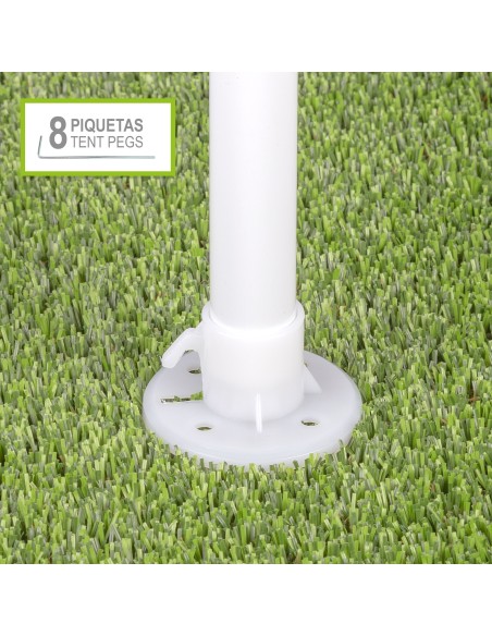 Tonnelle de jardin extra-large amovible 600x300x255 cm blanc