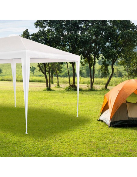 Tonnelle de jardin extra-large amovible 600x300x255 cm blanc