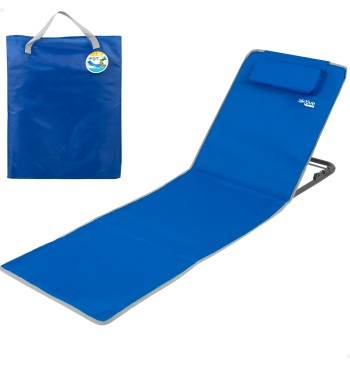 Tapis pliant avec dossier inclinable, coussin et pochette...